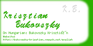 krisztian bukovszky business card